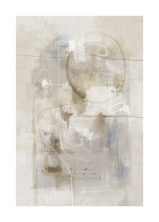 Beige Impression No1 Poster