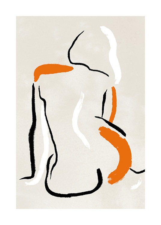 Figurative Strokes No1 Poster