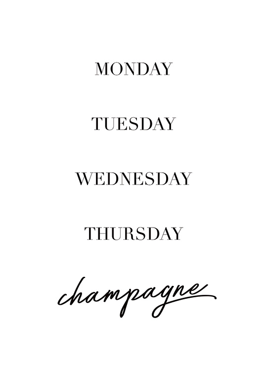 Champagne Friday Poster