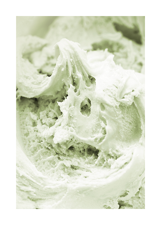  – Primo piano di un gelato verde menta