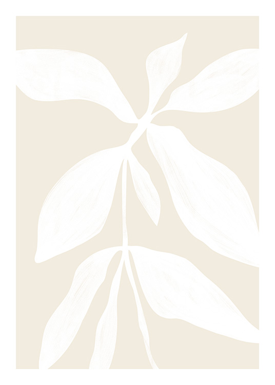 – Poster di una pianta con sfondo beige 