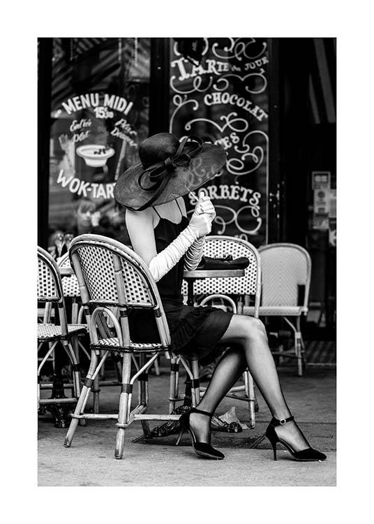 Lady In Black Poster / Bianco e nero  presso Desenio AB (3433)