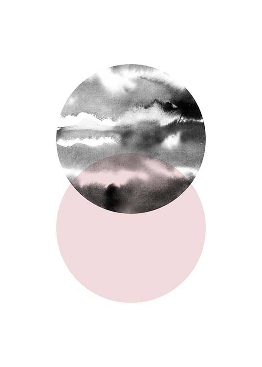 Circle Collage Pink No 1 Poster / Grafica presso Desenio AB (3703)