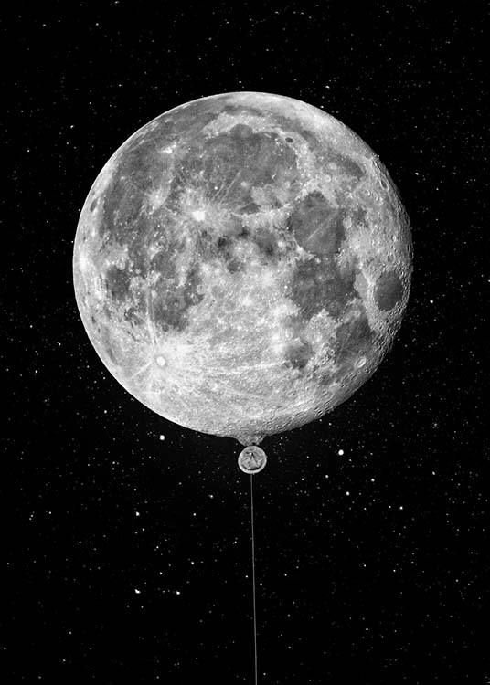 Moon Balloon Poster / Quadri per bambini presso Desenio AB (3872)