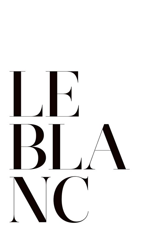 Le Blanc Poster