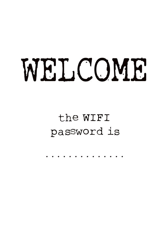 Wifi Password Poster / Testi e citazioni presso Desenio AB (7507)