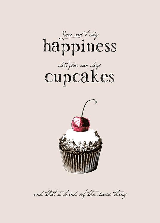 Cupcakes Poster / Poster per la cucina presso Desenio AB (7534)