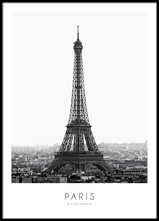 Poster In Bianco E Nero Con La Torre Eiffel Quadro Di Parigi Stampe E Manifesti Con Fotografie