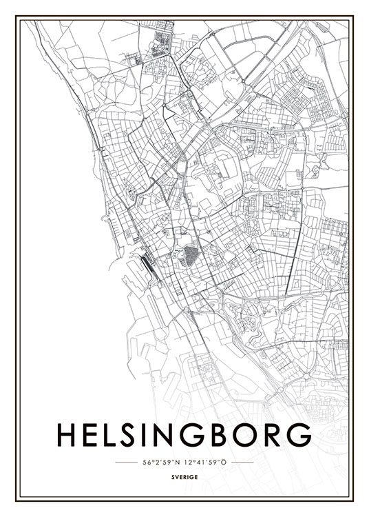 Helsingborg Poster / Bianco e nero  presso Desenio AB (8123)