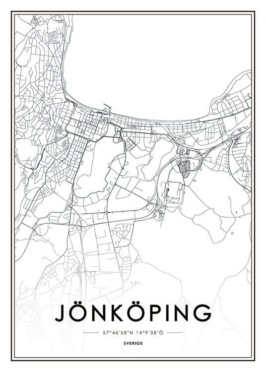 Jönköping Poster / Bianco e nero  presso Desenio AB (8124)