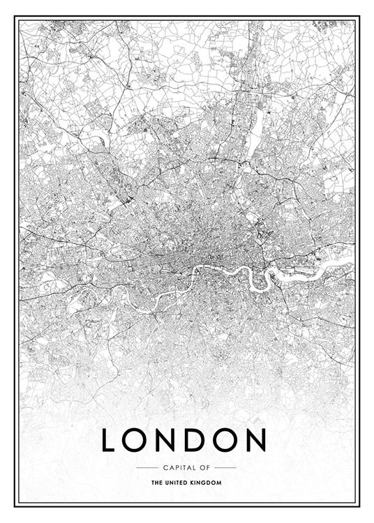 London Karta Poster