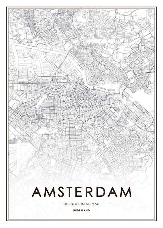 Amsterdam Map Poster