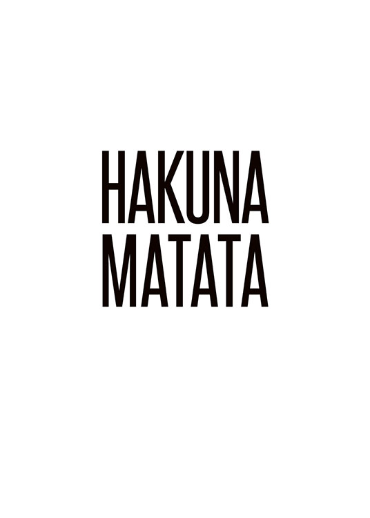 Hakuna Matata Poster
