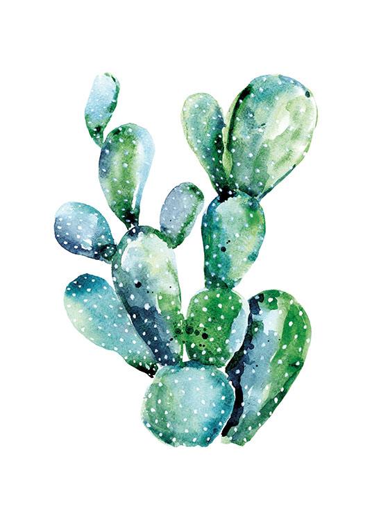 Watercolor Cactus Poster / Fiori & Piante presso Desenio AB (8386)