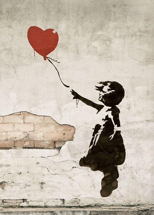 Girl With Love Balloon Poster / Arte presso Desenio AB (8448)
