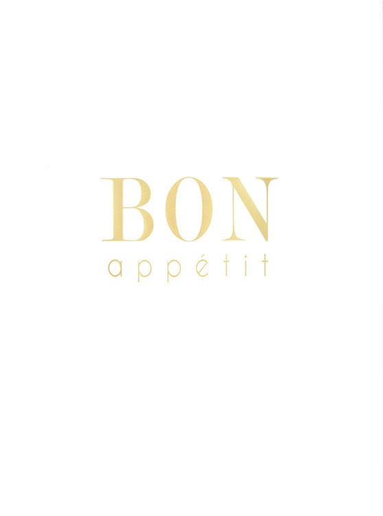 Bon Appetit Gold Poster
