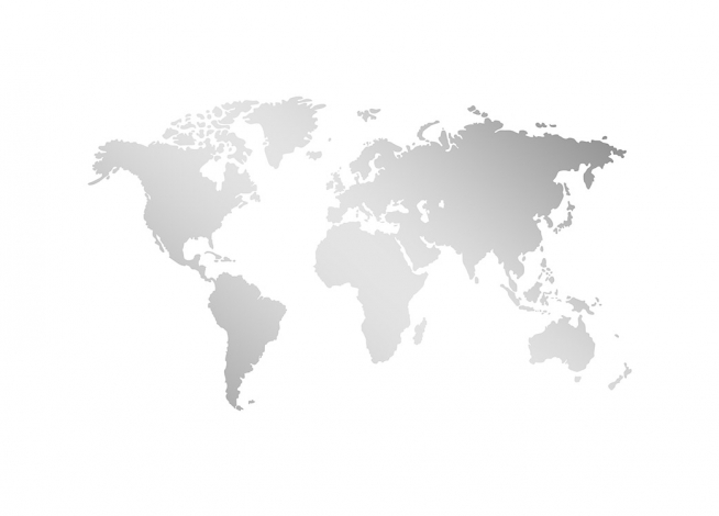 Poster, Mappa Del Mondo In Argento