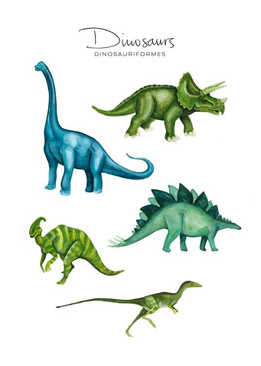 Dinosaurs Poster / Quadri per bambini presso Desenio AB (8990)