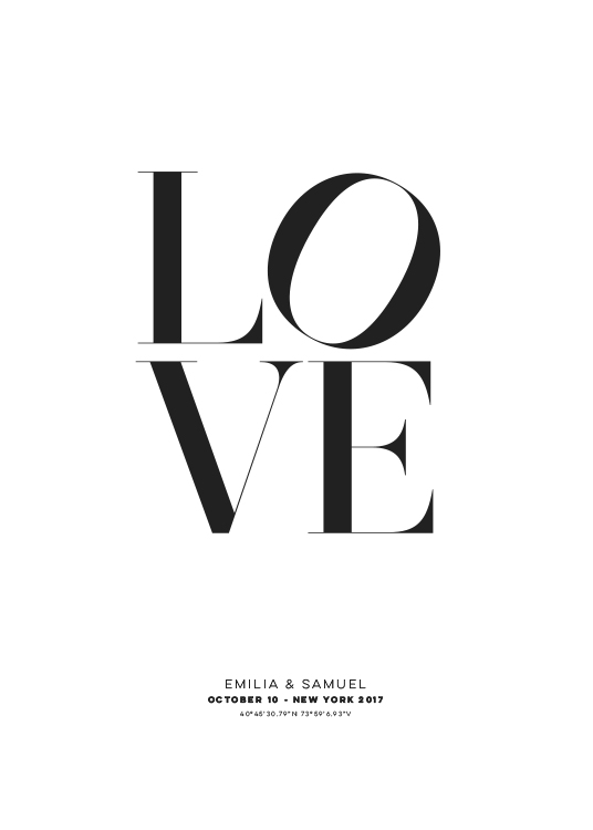Love Personal Poster / Tipografia presso Desenio AB (pp0010)