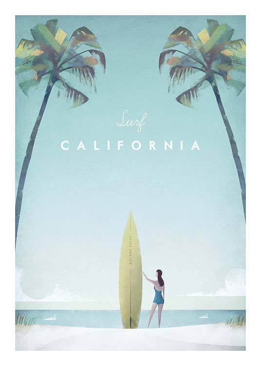 California Travel Poster / Vintage presso Desenio AB (pre0008)