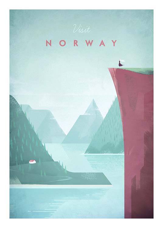 Norway Travel Poster / Vintage presso Desenio AB (pre0012)