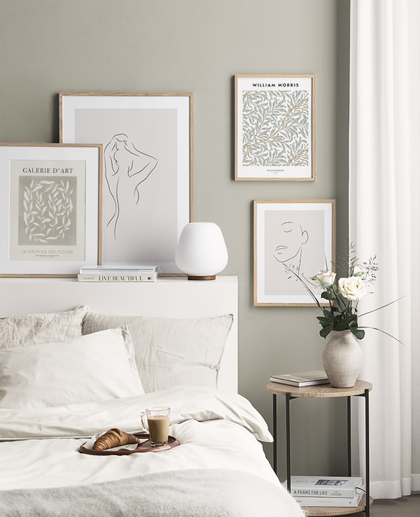 Motivi e line art in beige